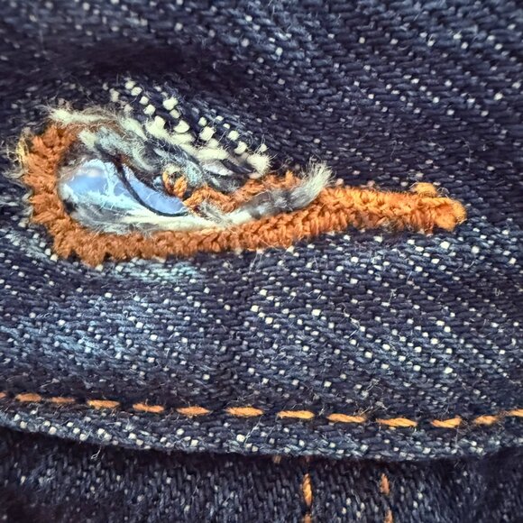 Levis 501 Original Button Fly Jeans Men's Size 42x30 Dark Wash Straight Leg - Picture 6 of 7